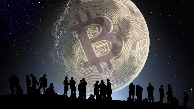 Bitcoin lua. Imagem: ShutterStock
