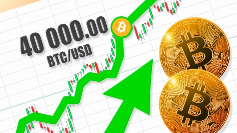 Preço do Bitcoin acima de US$ 40 mil