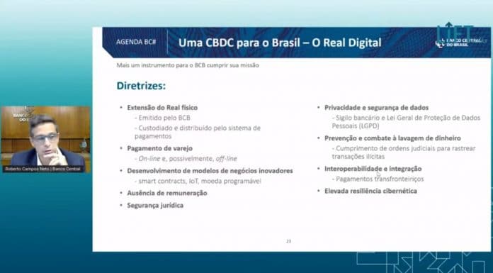 Presidente do Banco Central do Brasil comenta sobre Real Digital