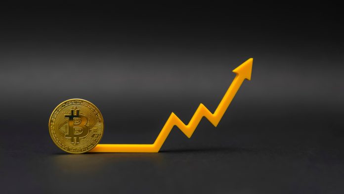 Gráfico de preço do Bitcoin para cima alta valorização