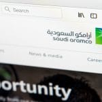 Site da Saudi Aramco destacando a palavra oportunidade