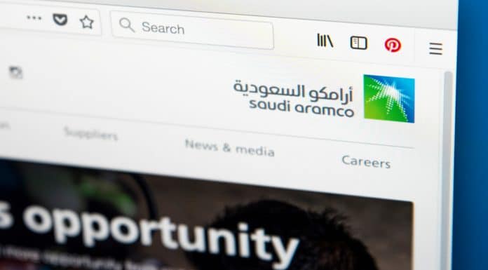 Site da Saudi Aramco destacando a palavra oportunidade