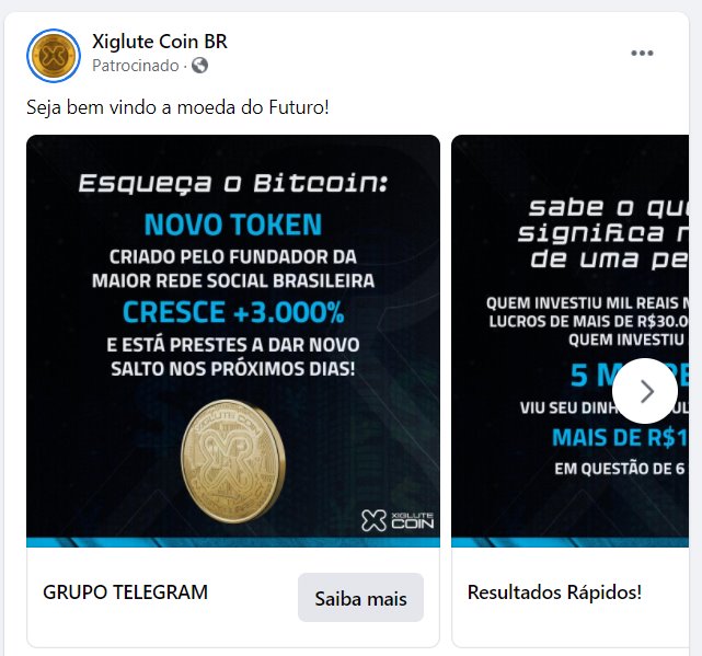 Xiglute Coin promete superar o Bitcoin, mas é apenas um token na rede BInance Smart Chain