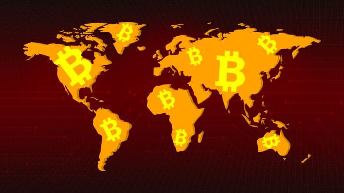 Bitcoin no mundo todo sem fronteiras