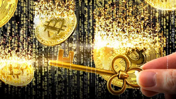 Chave dourada e Bitcoins mensagens escondidas chaves privadas