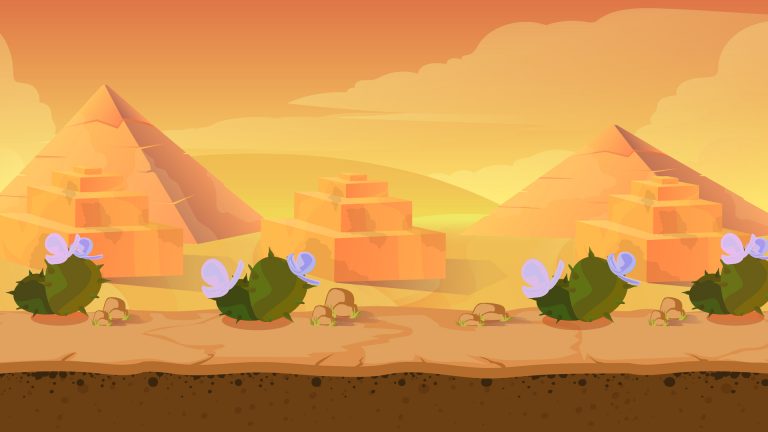 Jogo de deserto e pirâmides