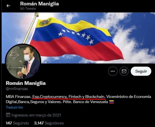 Novo presidente do BC da Venezuela é especialista em Criptomoedas, Fintechs e Blockchain