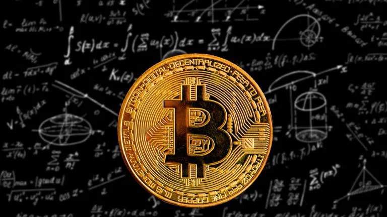 Matemática do Bitcoin em quadro