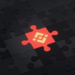 Quebra cabeça da Binance em vermelho, sinal de alerta