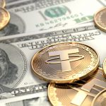 Stablecoin Tether e Dólar americano