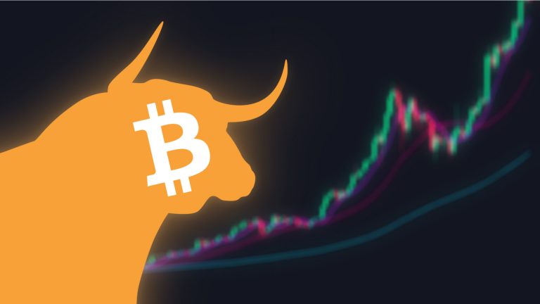 Touro do Bitcoin indicando alta no mercado