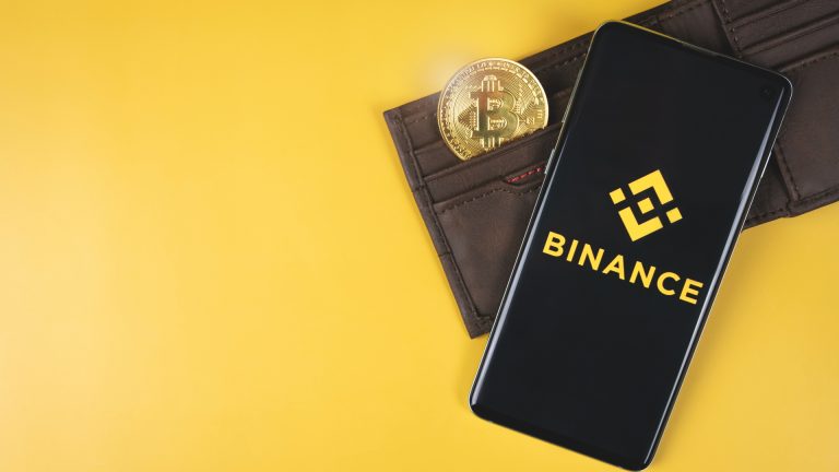 Aplicativo da Binance e carteira de Bitcoin
