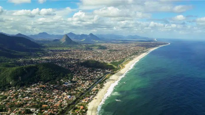 Vista aérea da cidade de Niterói, no Rio de Janeiro