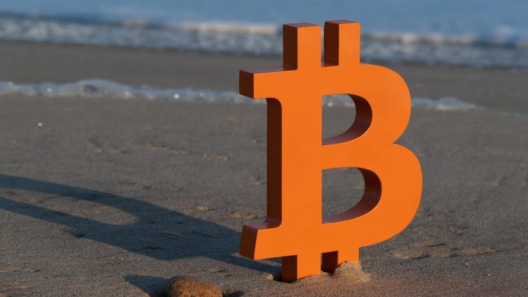 Bitcoin na praia