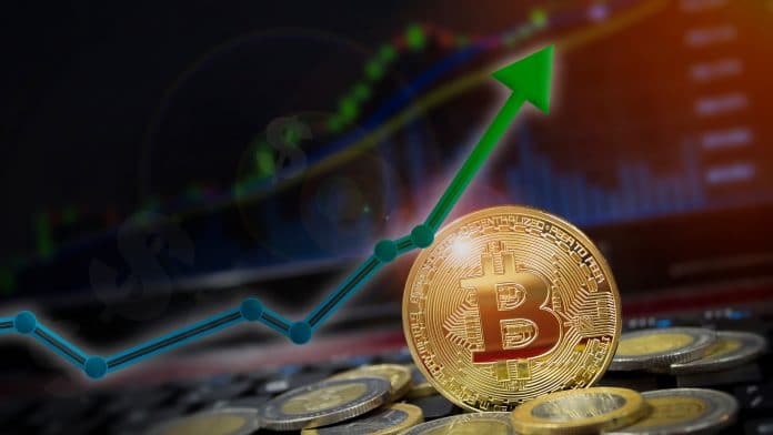 Bitcoin com preço em alta após recuperação