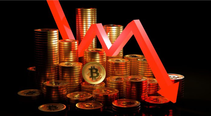 Bitcoin em forte queda no mercado
