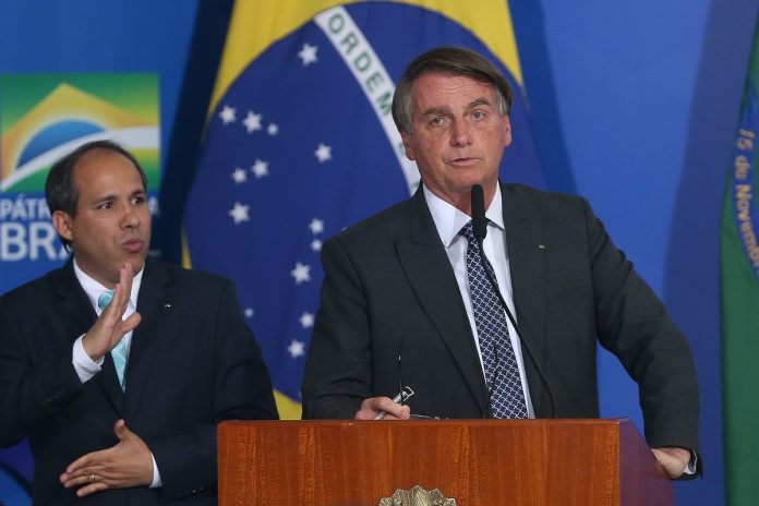 Jair Bolsonaro em discurso