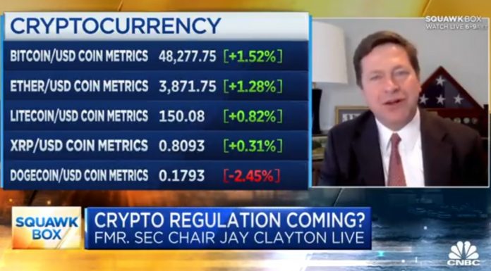 Jay Clayton, ex-presidente da SEC fala que acredita nas criptomoedas CVM dos EUA