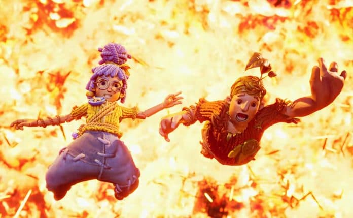 Personagens do jogo vencedor de prêmio do ano em 2021 produzido pela EA, It Takes Two