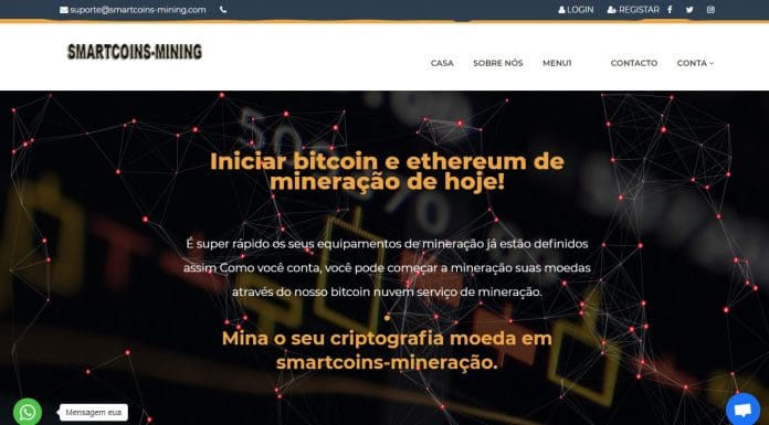 Site de suposta empresa fraudulenta afirma minerar Bitcoin e Ethereum