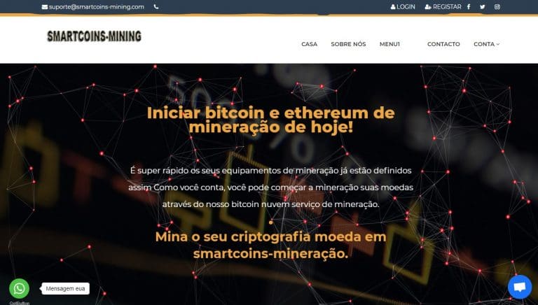 Site de suposta empresa fraudulenta afirma minerar Bitcoin e Ethereum