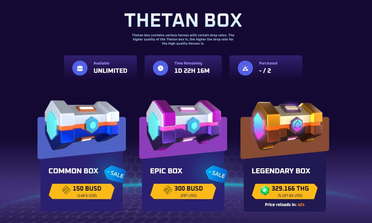 Thetan Arena lança promoção de BOX comuns e épicas