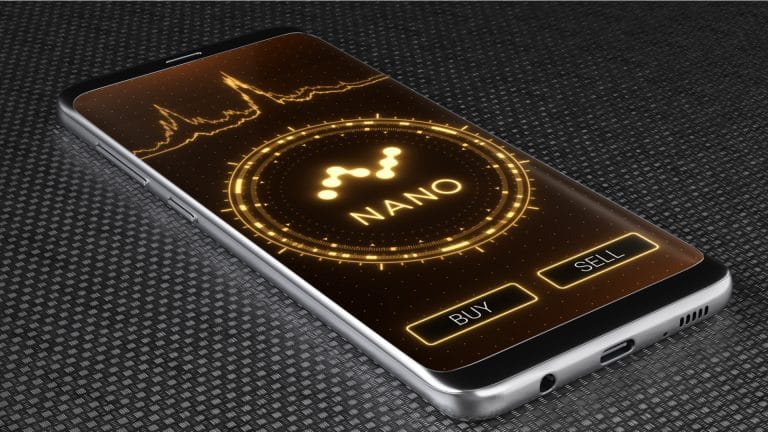 Criptomoeda Nano em aplicativo de compra e venda