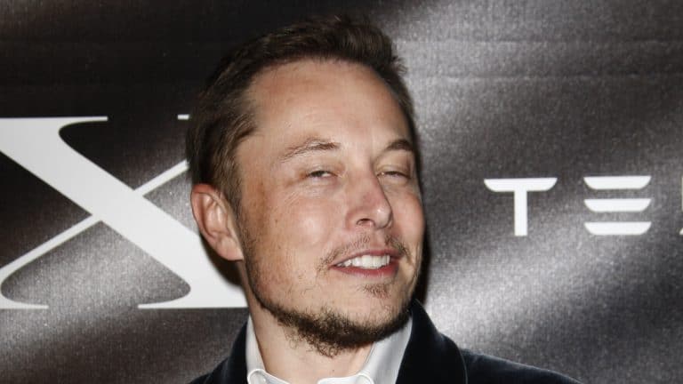 Elon Musk piscando