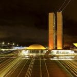 Fachada laranja do Senado Federal no Brasil - Foto Rodrigo Viana-Senado Federal