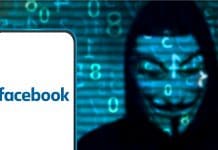 Hacker ao fundo e aplicativo do Facebook em destaque ameaça