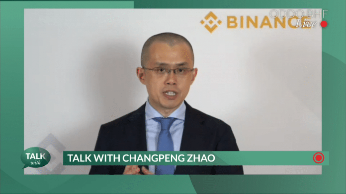 Changpeng Zhao (CZ), CEO da Binance, em live