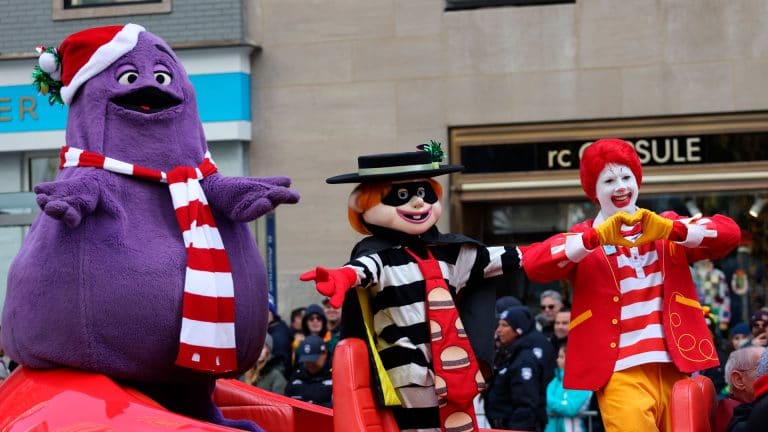 Grimace, Hamburglar e Ronald do McDonald's