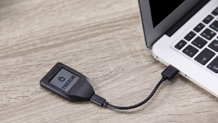 Carteira de hardware da Trezor.
