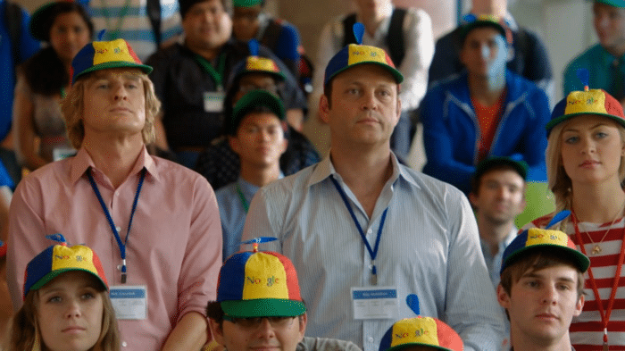 Cena do filme “Os Estagiários”, uma comédia de 2013 sobre a cultura do Google e seus funcionários (conhecidos como googlers).