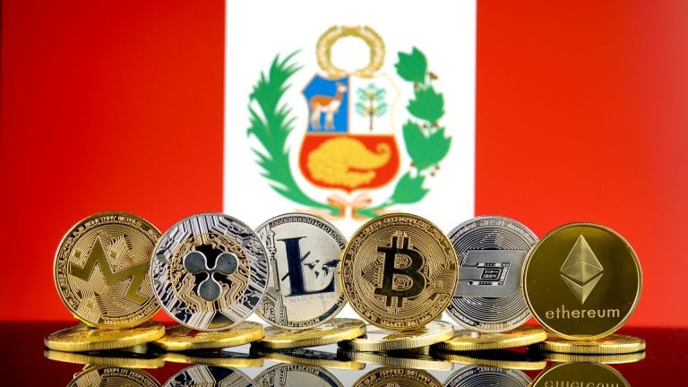 Bandeira do Peru e criptomoedas