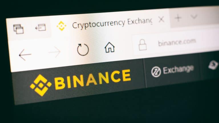 Captura de tela do site da Binance