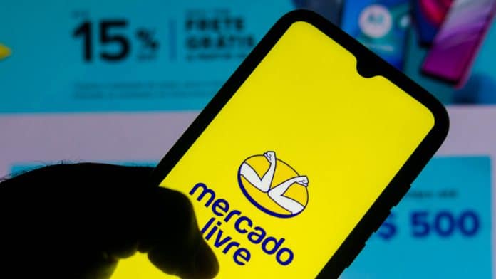 Logo do Mercado Livre exibido em um smartphone