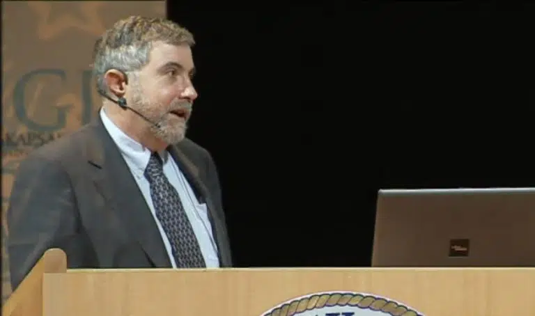 Paul Krugman em discurso de Nobel