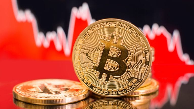 Queda de preço de baixa do Bitcoin