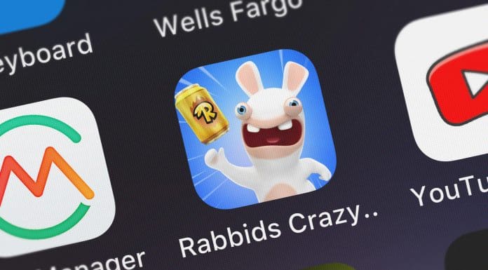Rabbids Crazy Rush da Ubisoft em uma tela de iPhone