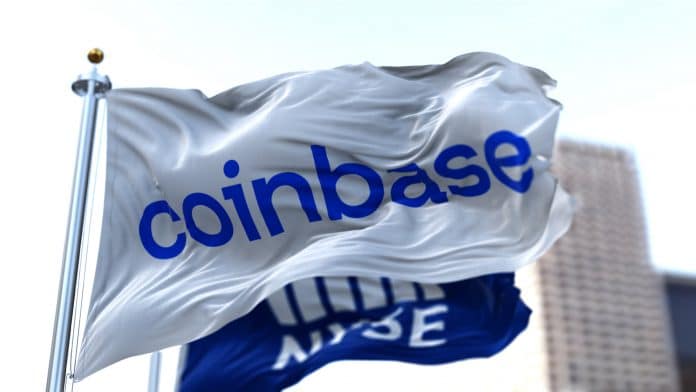 Bandeira da Coinbase.