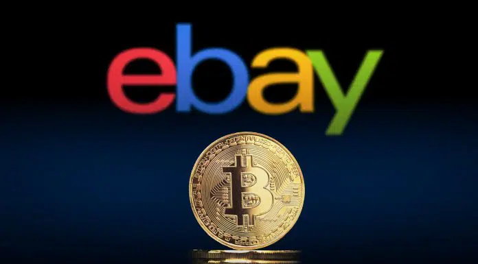 eBay ao lado de criptomoeda Bitcoin