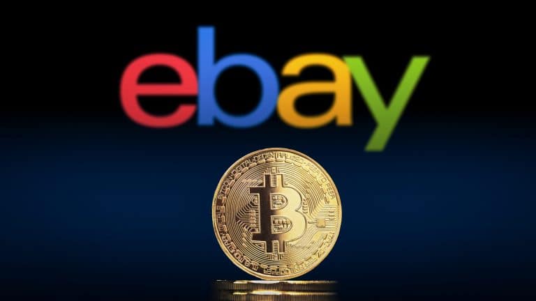 eBay ao lado de criptomoeda Bitcoin
