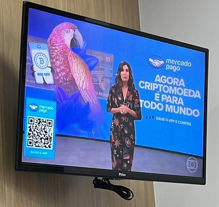Mercado Pago fez propaganda de criptomoedas em programa da Fátima Bernardes, na Rede Globo