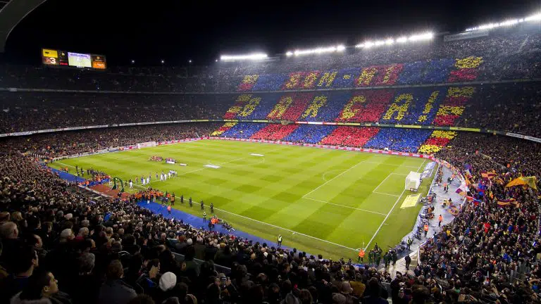 Vista do Camp Nou, estádio do FC Barcelona