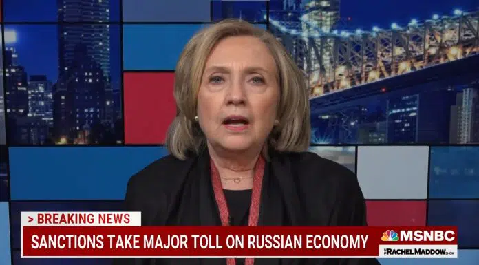Hillary Clinton em conversa com MSNBC