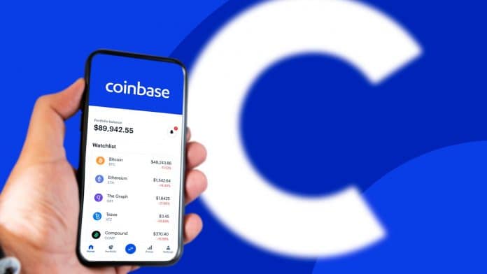 Aplicativo de criptomoedas da Coinbase