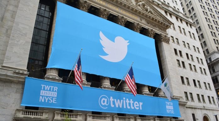 Bolsa de Nova York, NYSE marcando listagem de ações do Twitter
