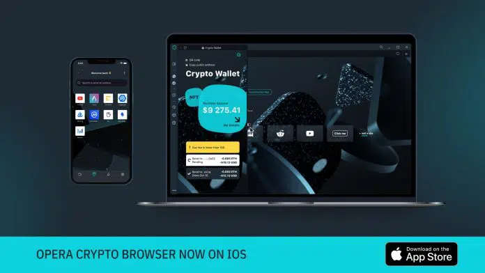 Navegador iOS Opera para criptomoedas