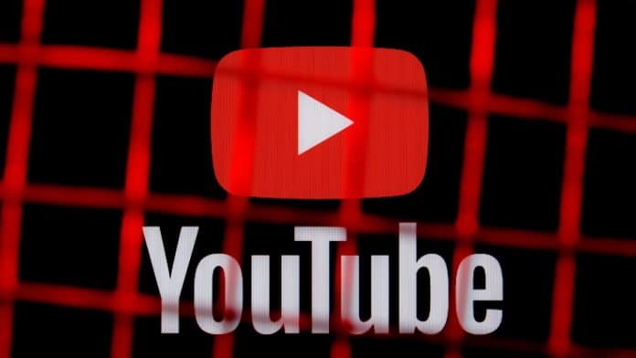 Plataforma de mídia social do Youtube atrás de grades